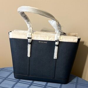 Michael Kors purse and wallet set NAVY BLUE